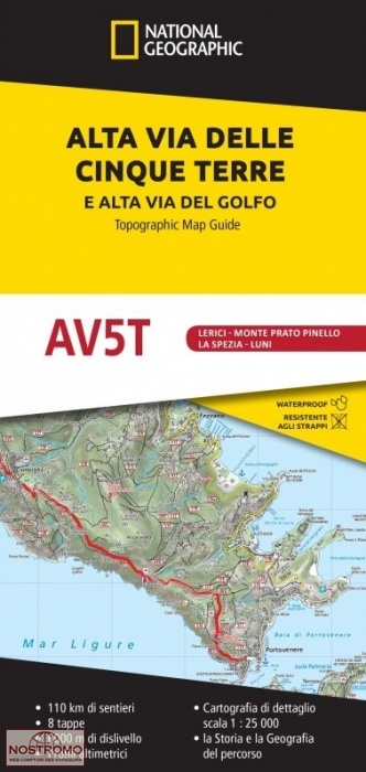 ALTA VIA DELLE CINQUE TERRE E ALTA VIA DEL GOLFO | National Geographic maps/Geo4map hiking mapguide