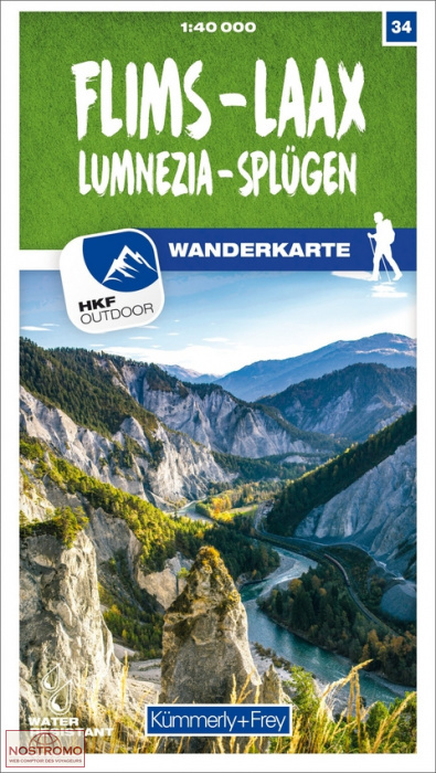 FLIMS - LAAX - LUMNEZIA - SPLÜGEN - 34 | Kummerly+Frey hiking map