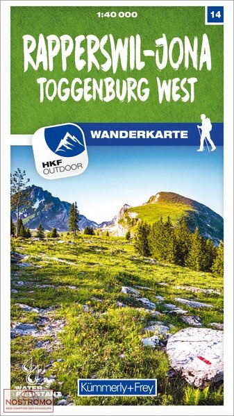 RAPPERSWIL- JONA - TOGGENBURG WEST - 14 | Kummerly+Frey hiking map