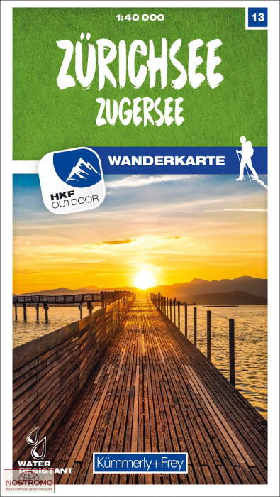 ZÜRICHSEE - ZUGERSEE - 13 | Kummerly+Frey hiking map