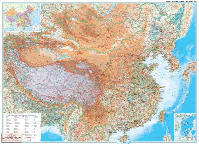 CHINA | Gizi Map wall map