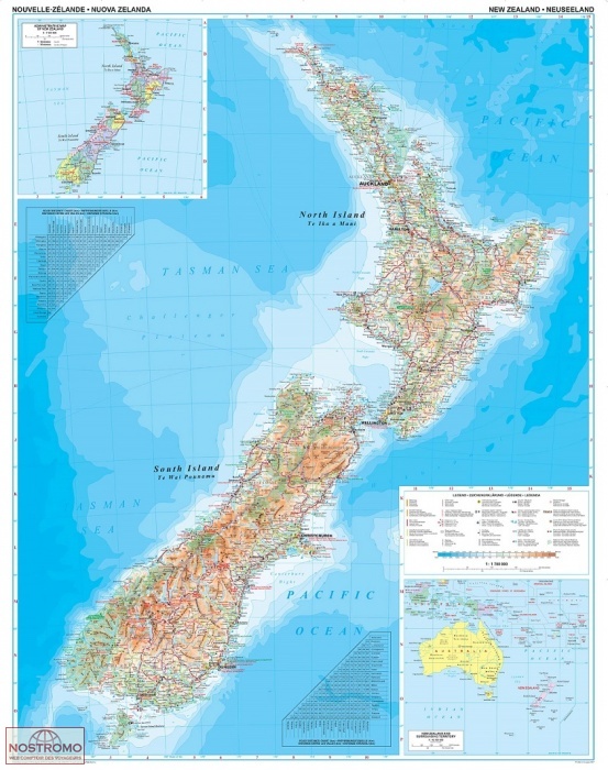 NEW ZEALAND | Gizi Map wall map