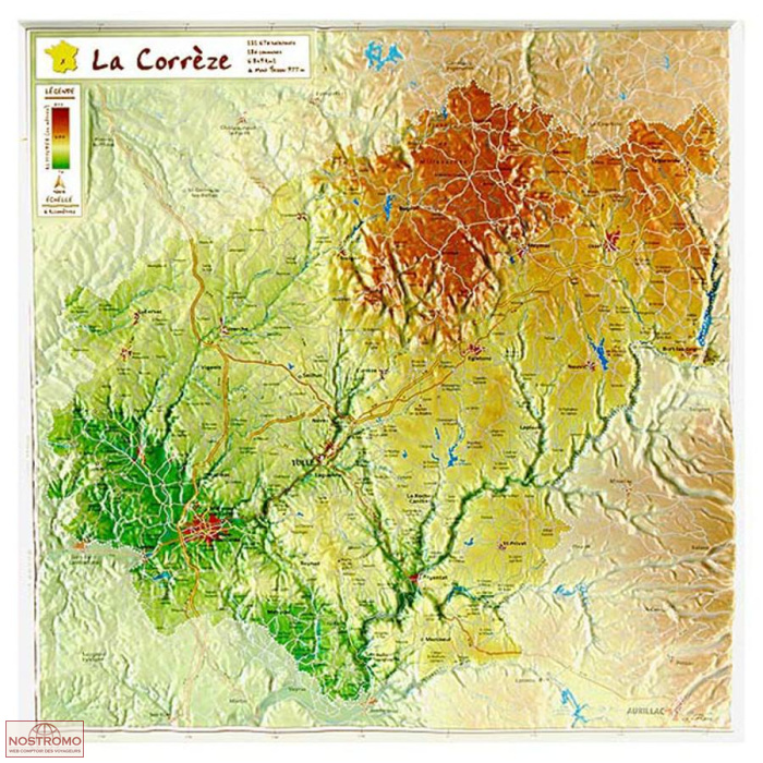 CORRÈZE | Géorelief relief map