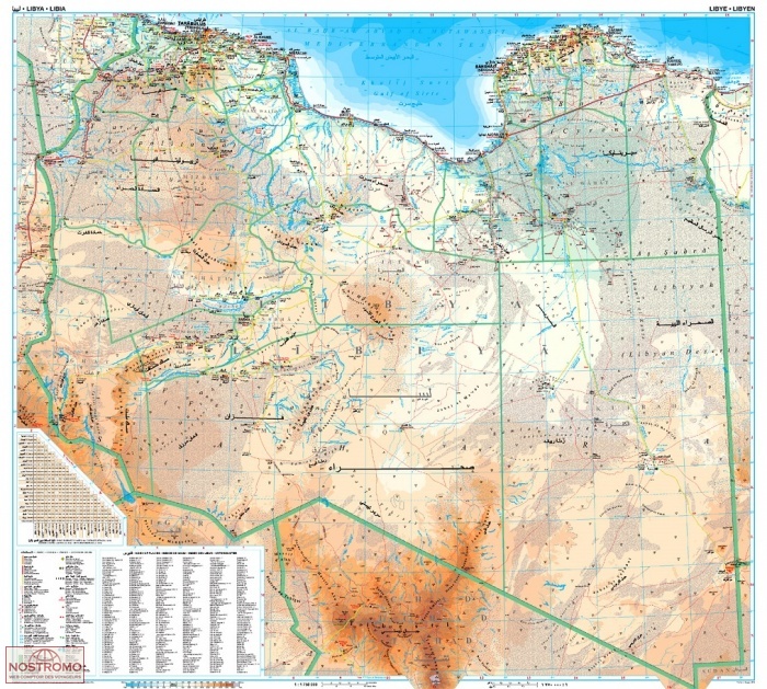 LYBIA | Gizi Map wall map