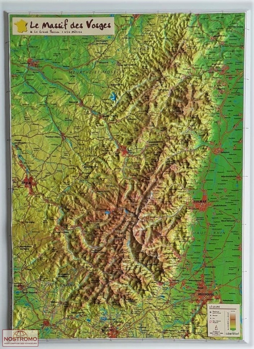 MASSIF DES VOSGES | Géorelief relief map