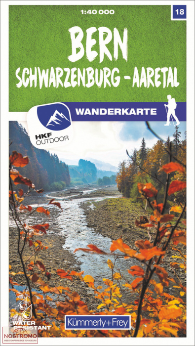 BERN - SCHWARZENBURG - AARETAL - 18 | Kummerly+Frey hiking map