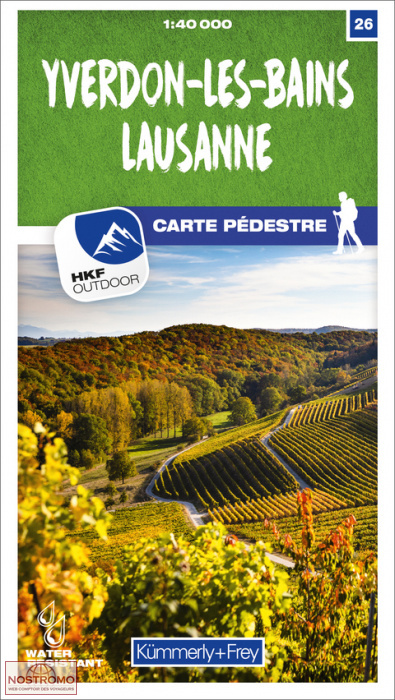 YVERDON-LES-BAINS - LAUSANNE - 26 | Kummerly+Frey hiking map
