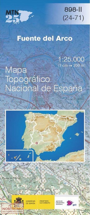 898-2 FUENTE DEL ARCO | carte topographique CNIG