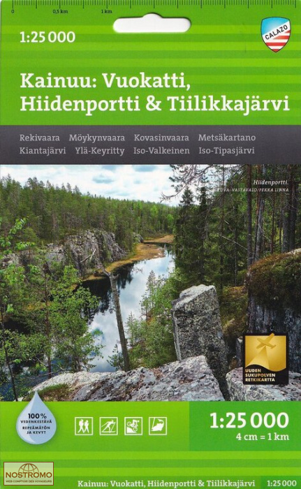 KAINUU : VUOKATTI, HIIDENPORTTI & TIILIKKAJÄRVI | Calazo hiking map