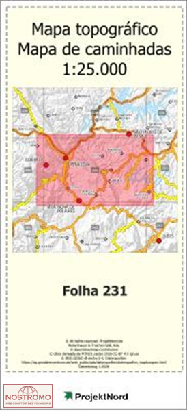 231 PENACOVA | carte topographique Projektnord