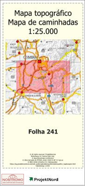 241 COIMBRA (SUL) | carte topographique Projektnord