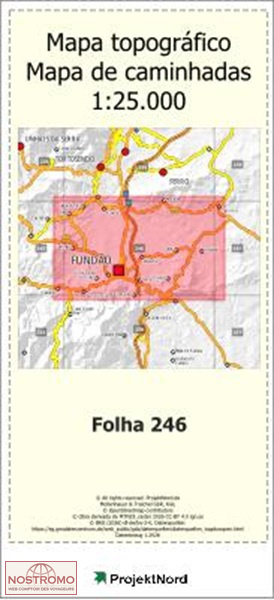 246 FUNDAO | carte topographique Projektnord