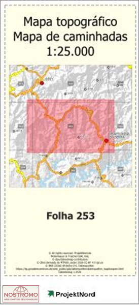 253 PAMPILHOSA DA SERRA | carte topographique Projektnord