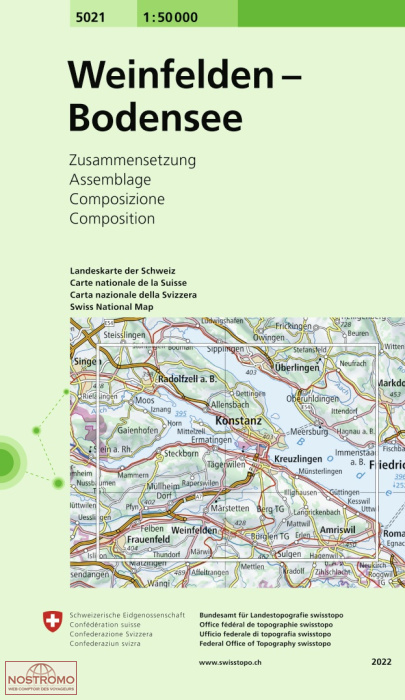 5021 WEINFELDEN - BODENSEE | carte topographique Swisstopo