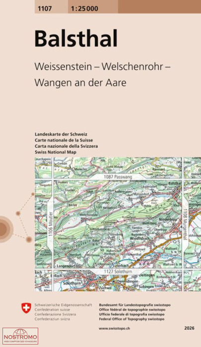 1107 BALSTAHL | carte topographique Swisstopo.