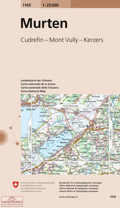 1165 MURTEN | Swisstopo topographic map