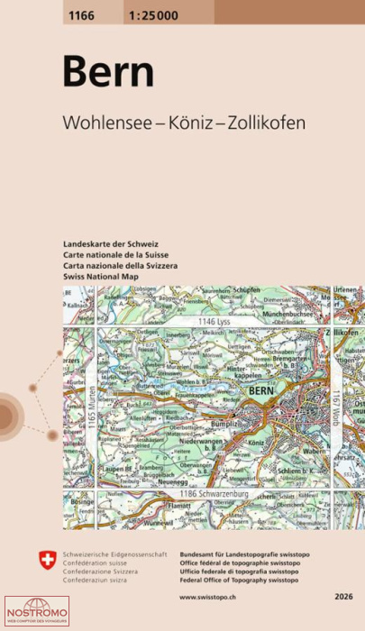 1166 BERN | Swisstopo topographic map