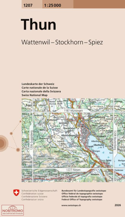 1207 THUN | Swisstopo topographic map