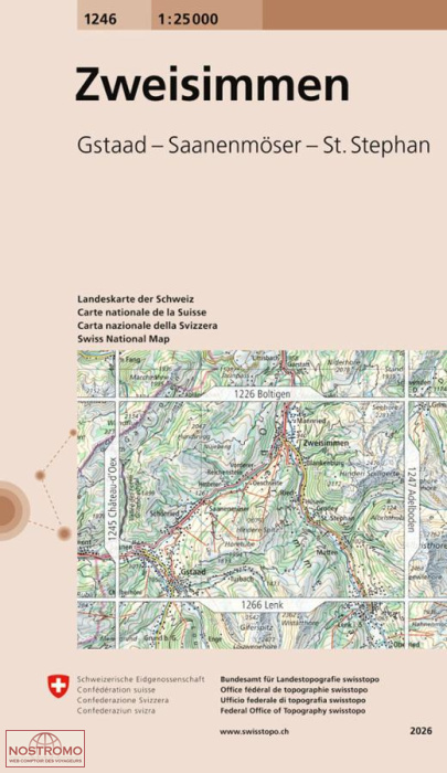 1246 ZWEISIMMEN | Swisstopo topographic map