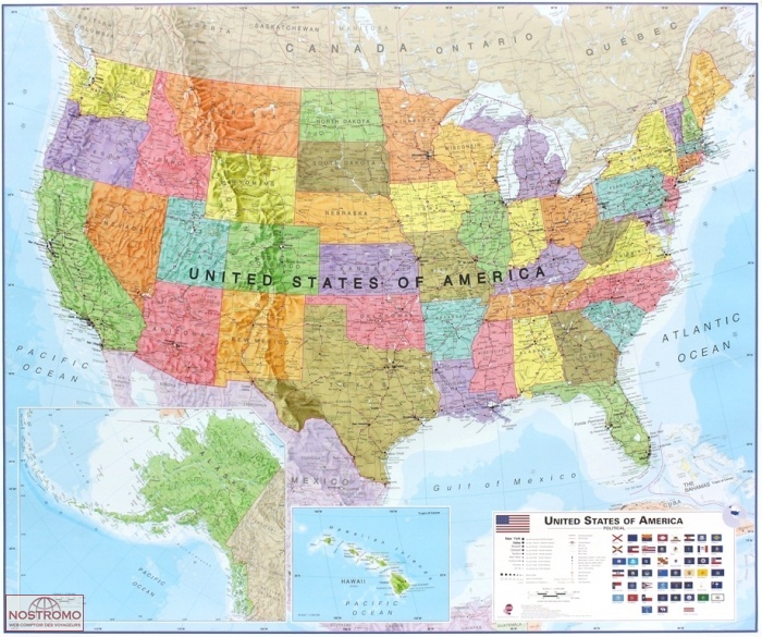 UNITED STATES OF AMERICA | Maps International wall map