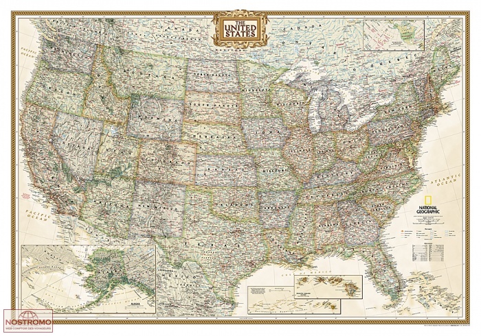 THE UNITED STATES ANTIC | National Geographic wall map