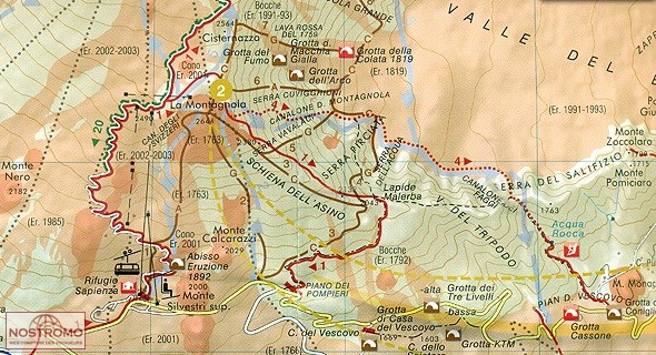 MONTE ETNA | LAC hiking map | nostromoweb