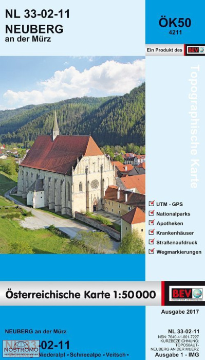 4211 NEUBERG AN DER MÜRZ | carte topographique BEV