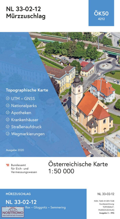 4212 MÜRZZUSCHLAG | carte topographique BEV