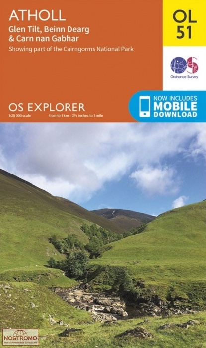 OL51 ATHOLL - GLEN TILT, BEINN DEARG & CARN NAN GABHAR | OS hiking map