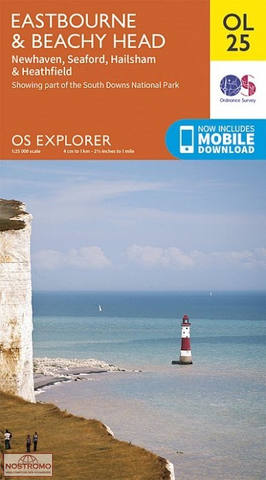 OL25 EASTBOURNE & BEACHY HEAD - NEWHAVEN & SEAFORD | OS hiking map
