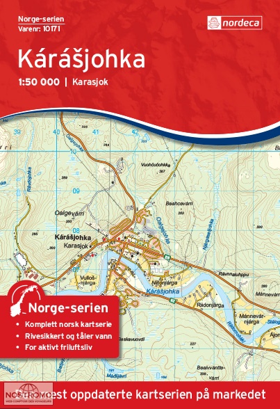 10171 KÁRÁŠJOHKA | carte topographique Nordeca
