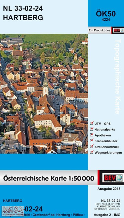 4224 HARTBERG | carte topographique BEV