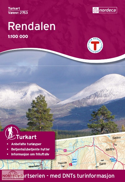 2753 RENDALEN | carte de randonnée Nordeca