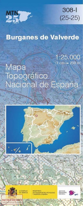 308-1 BURGANES DE VALVERDE | carte topographique CNIG
