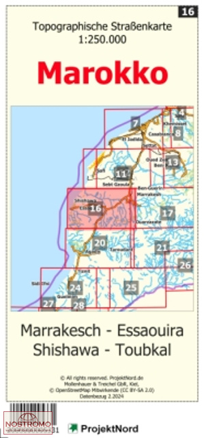 16 MARRAKECH - ESSAOUIRA - SHISHAWA - TOUBKAL  | Projektnord topographic map
