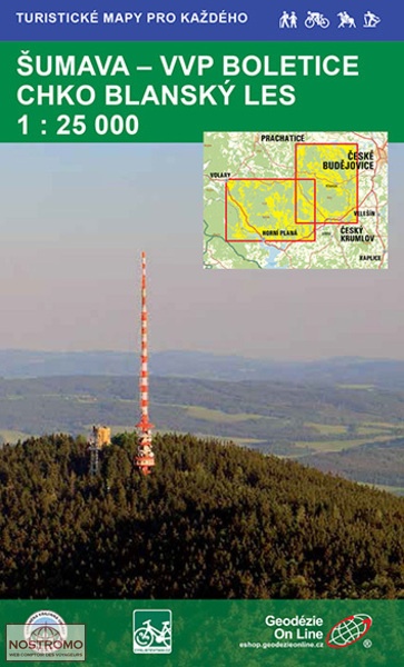 ŠUMAVA - VVP BOLETICE - CHKO BLANSKÝ LES - 82 | Geodezie On Line hiking map
