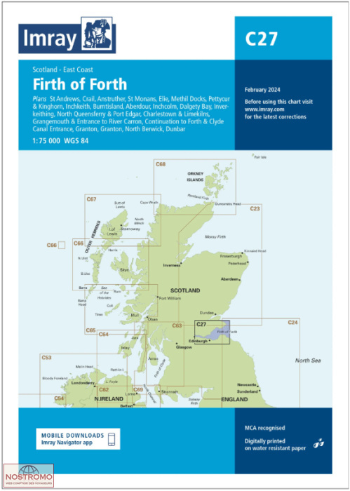 C27 FIRTH OF FORTH | carte marine Imray