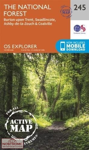 245 THE NATIONAL FOREST | carte de randonnée OS