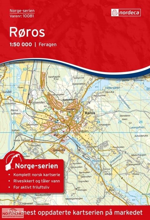 10081 RØROS | carte topographique Nordeca