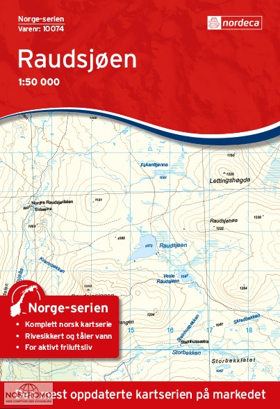 10074 RAUDSJØEN | carte topographique Nordeca