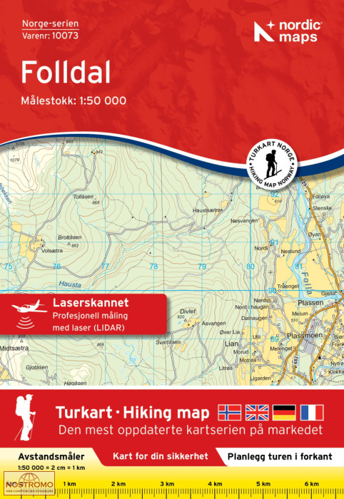 10073 FOLLDAL | carte topographique Nordic Maps