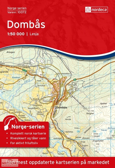 10072 DOMBÅS | carte topographique Nordeca