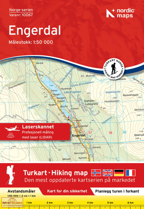 10067 ENGERDAL | carte topographique Nordic Maps