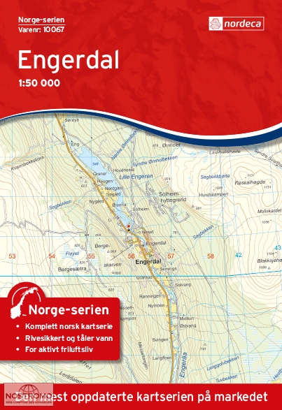 10067 ENGERDAL | carte topographique Nordeca