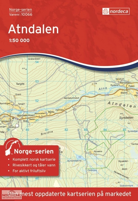 10066 ATNDALEN | carte topographique Nordeca