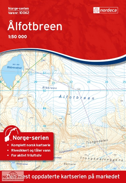 10062 ÅLFOTBREEN | carte topographique Nordeca