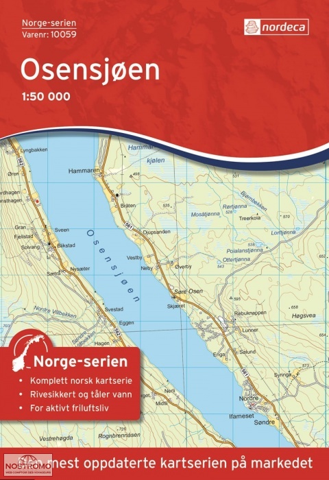10059 OSENSJØEN | carte topographique Nordeca