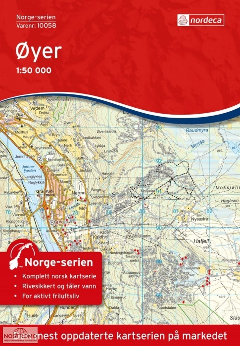 10058 ØYER | carte topographique Nordeca