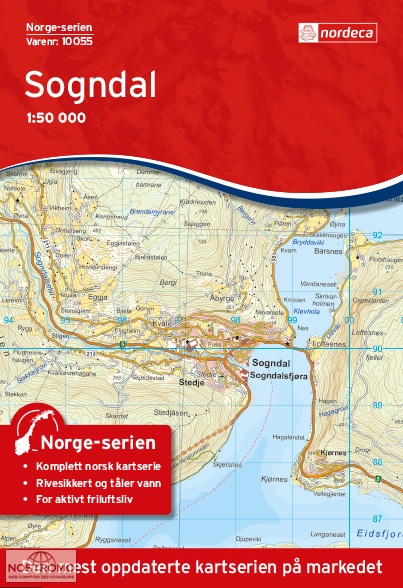 10055 SOGNDAL | carte topographique Nordeca