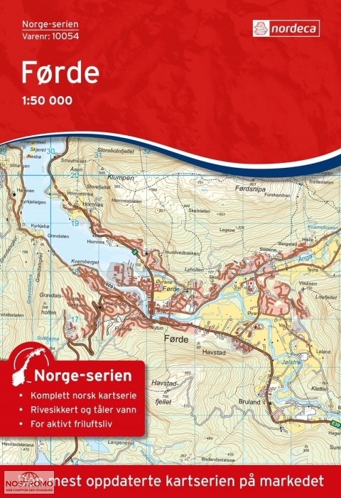 10054 FØRDE | carte topographique Nordeca